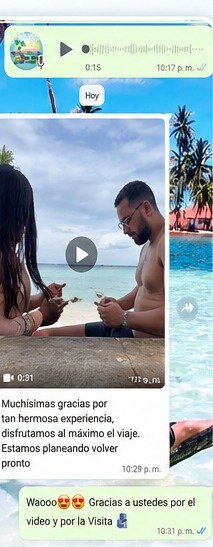 Captura de Instagram: cliente planeando volver a San Blas